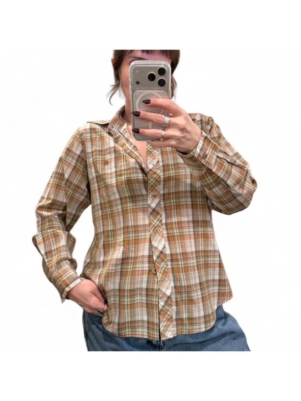 Vintage Plaid Button Down Shirt